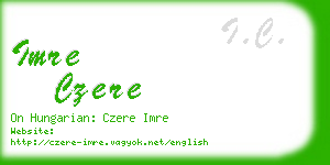 imre czere business card